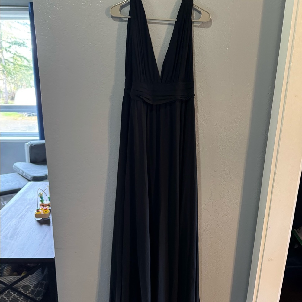 Elegant Black Evening Dress sz Medium Bump Friendly!!